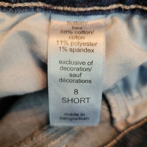 Maurices Jeans 8 S Mid Rise Straight Medium Dark Wash Stretch Denim - Picture 4 of 9